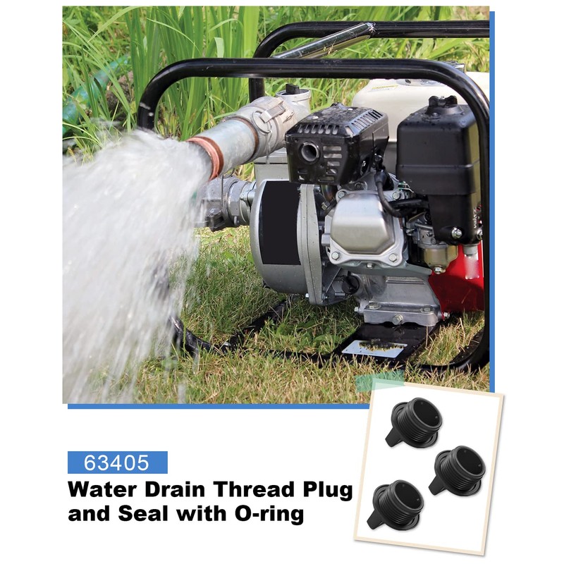 63405 Water Drain Thread Plug and Seal with O-ring Fit