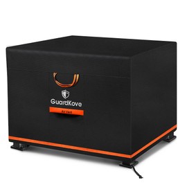 Fire Pit Cover Square 28 Inch [2025 Upgraded 1000D Heavy Duty Fabric] for 25”- 28” Fire Pit/Table, Waterproof Tear & Fade Resistant Firepit Cover with Buckle, Drawstring (28”L x 28”W x 24”H, Black)