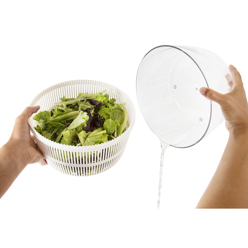 Ozeri Italian Made Fresca Salad Spinner and Serving Bowl, BPA-Free,