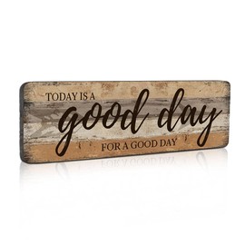 Inspirational Wall Art - Today is A Good Day for A Good Day - Decorative Hanging Wood Wall Plaque Sign Farmhouse Wall Art 16x5 Inches