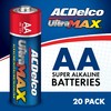 Powermax ACDelco UltraMAX 20-Count AA Batteries, Alkaline Battery with Advanced