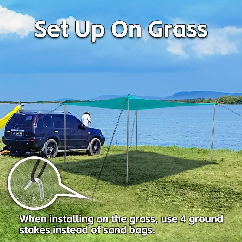 EasierHike Beach Shade Tent, 10 × 10 Ft Portable Easy