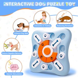 2TRUL Dog Puzzle Toys, Dog Enrichment Toy for Boredom, Interactive Mentally Stimulating lQ Training Puzzle with Treat Dispenser, Gift for Puppy Birthday