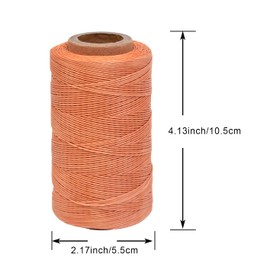 Wax Threads 284 Yards 150D 0.8 mm Leather Sewing Wax Threads for Shoe Repair Bookbinding Leather Craft DIY (Light Brown)