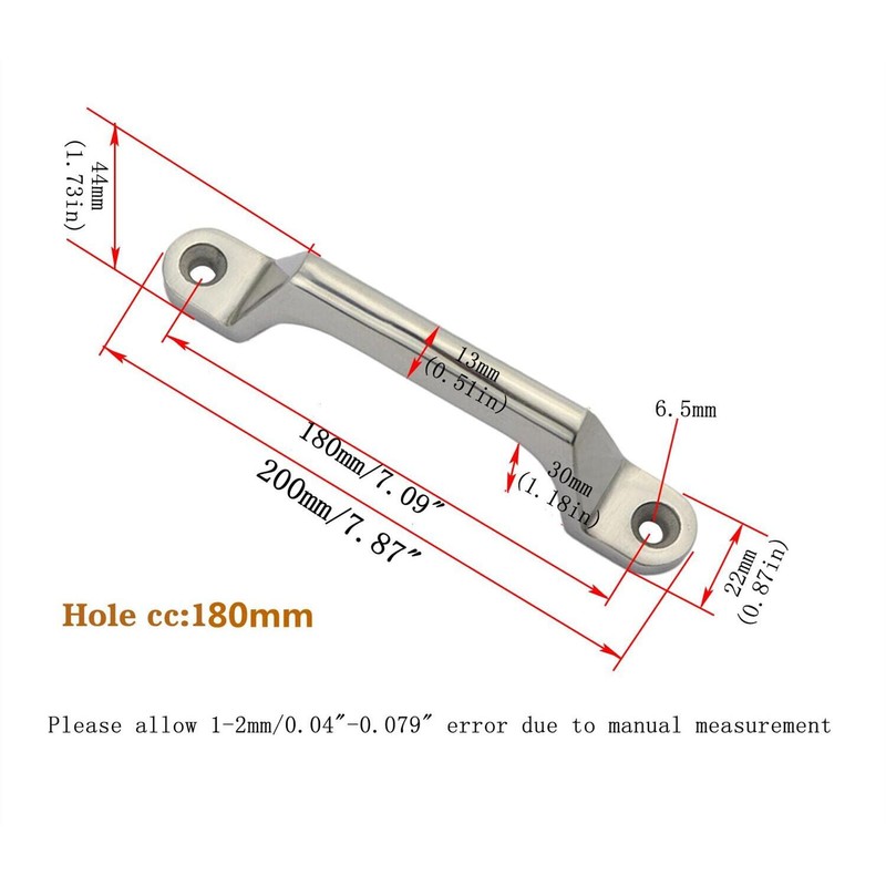 1Pack Stainless Steel 304 Handle Plus，Heavy Duty Door Bow Knobs