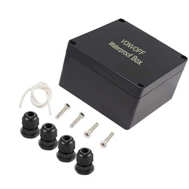 VONVOFF DIY Electrical Box,Universal Junction Box,Dustproof Waterproof IP67 ABS Plastic Box,with 4pcs x M16 Cable Gland,4.7x4.7x3.5 inch (120 * 120 * 90 mm)