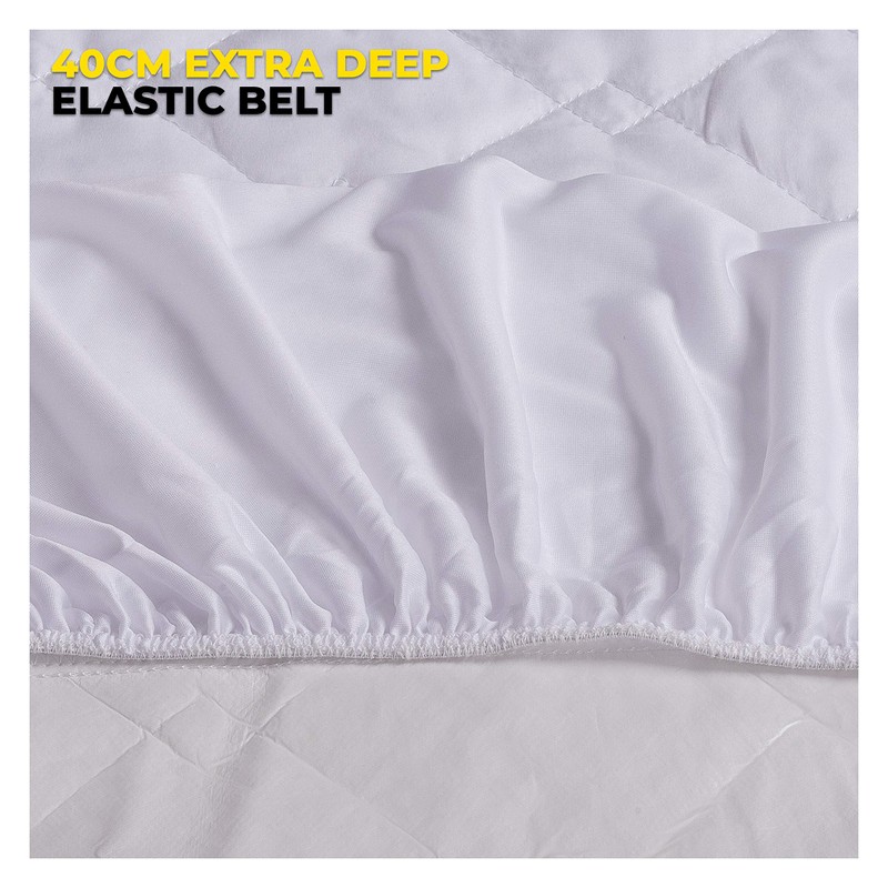 K&A Quilted Waterproof Mattress Protector, Ultrasoft Breathable Microfiber - Hypoallergenic