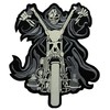Skull Biker Back Patch XXL Back Patch Large Iron-On or