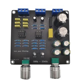 Giyofom 59Hz-234Hz Low-Pass Filter Super Bass Crossover Board AC9V-12V Dual NE5532 Crossover Point Continuously Adjustable