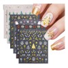 6pcs Nails Stickers Navidad Uñas Tiras De Múltiples Estilos Navidad