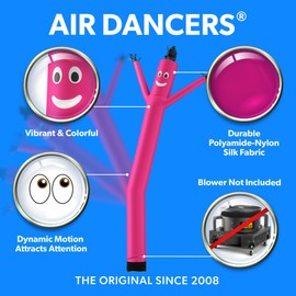 LookOurWay Air Dancers Inflatable Tube Man Attachment - 20 Feet Tall Wacky Waving Inflatable Dancing Tube Guy for Business Promotion - Blower Not Included - Pink