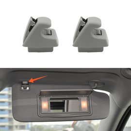 Rebvugr 2PCS Sun Visor Clips for Cars, Bracket Sunvisor Retainer Clips, 95994975 Car Visor Support Holder Bracket Hanger, Visor Accessories for Chevy Silverado 1500, Tahoe, GMC Sierra 1500 (Gray)