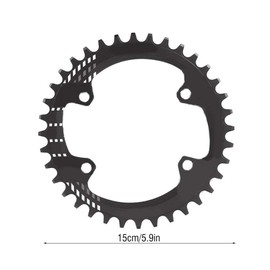 Keenso Bicycle Plate, Aluminum Alloy Chain Rings 32/34/36/38T BCD 96mm for Bicycle Cranks (36T-Black)