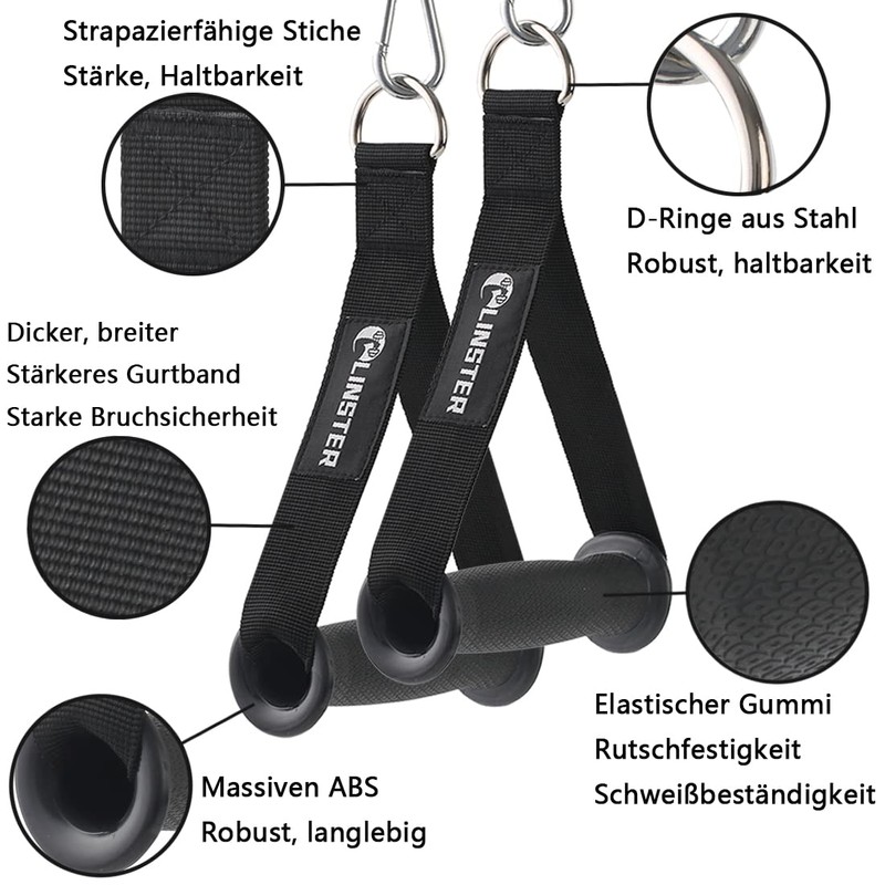 LINSTER Resistance Band Handle Heavy Duty Gym Handle Cable Machine