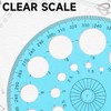 Circle Template for Drawing, Plastic Circle Stencil Geometric Circle Ruler