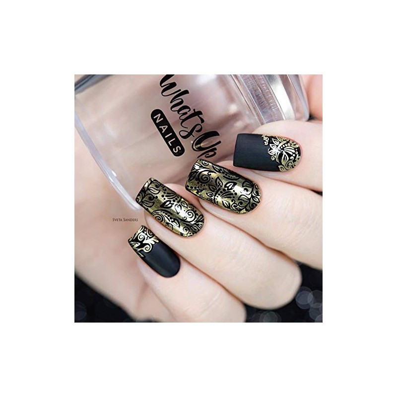 Whats Up Nails - Polvo cromado dorado para uñas de