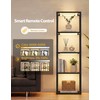 PARTPHONER Large Glass Display Shelf with Remote Control, Dimmable LED