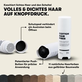 O.C. HAIRCARE Streuhaar zur Haarverdichtung - für Scheitel, kahle Stellen am Ober- und Hinterkopf - von führenden Salons empfohlen - 11 Farben - widerstandsfähige Streuhaare (Mittelblond)