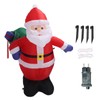 3.9ft Inflatable Santa with Gift Bag Light Decoration Polyester Easy