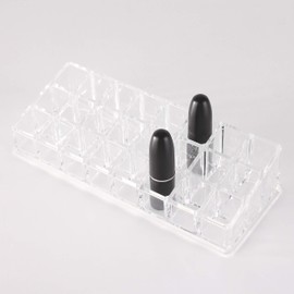 AOKIVIGOA Organizador transparente para pintalabios PS para maquillaje cosmético, soporte de cristal, 24 secciones, estilo B