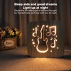 LED Night Light Unique Guitar Hollow Design 3D Wooden Night