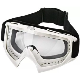 PCC ADJUSTABLE WHITE GOGGLE FOR DIRT BIKE ATV MOTOCROSS