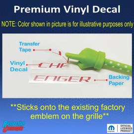 Challenger Grille Emblem Overlay Decal - 08-14 Challenger - (Color: Reflective Gold)