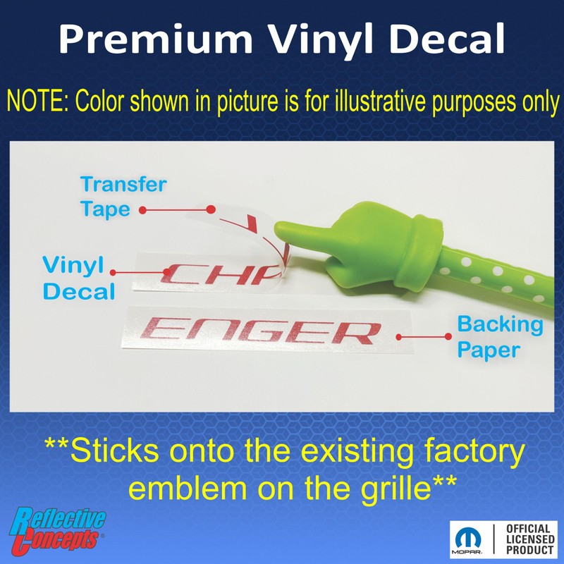 Challenger Grille Emblem Overlay Decal - 08-14 Challenger - (Color: