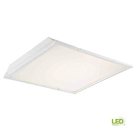 2 ft. x 2 ft. 96-Watt Equivalent White Lens Integrated LED Commercial Grid Ceiling Troffer