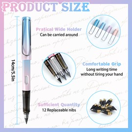 OT-NVWOZR Pack of 12 Eternal Pencils, Inkless Pencils, 12 Interchangeable Heads, Durable Magic Pencils Set with Eraser, Infinite Pencil for Children, Students, Office, School