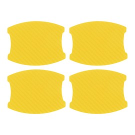 INFINAUTO 3D Car Door Handle Scratch Protector, 68x85mm Car Door Handle Protective Film Yellow, 4 Pcs