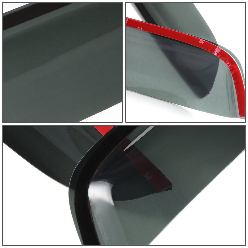 DNA MOTORING WVS-038 Dark Smoke Vent Window Visor Deflector Rain/Sun