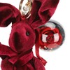 Cute Key Chain Fluffy Rabbit Simulation Flower Keyring Pendant Decor