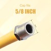 6pcs 3/8'' NPT Brass Pipe Cap, 5/8" ID Brass Compression