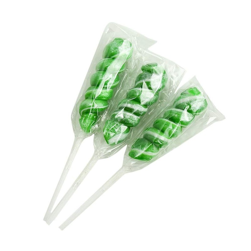 COLORSPLASH LOLLIPOPS Jar, 30 Pops, 12.69 oz, Green Apple, Pearl