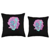 Iceberg Lettuce Synthwave Throw Pillow