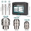 Bestwork Adjustable Tap Sockets, 6pcs Tap Socket Set, 1/4", 3/8",