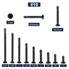 #10 x 1-1/4" Sheet Metal Screws 100Pcs 410 Stainless Steel