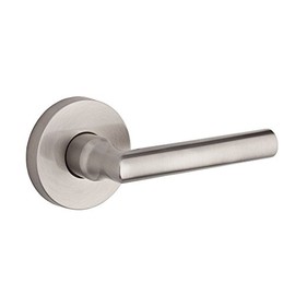 Baldwin PV.TUB.R.CRR.150.6L.DS Tube Right-Handed Privacy Lever with Contemporary Round Rose, Satin Nickel
