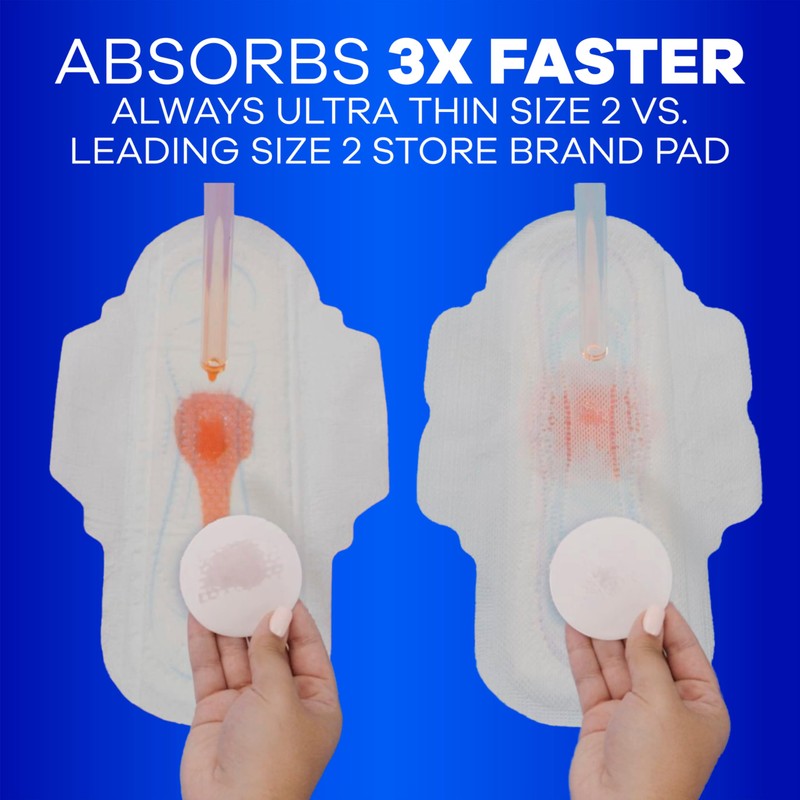 Always Ultra Thin Pads with Wings, Size 1, Regular, 46