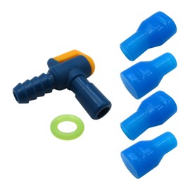GRABOTE 4-Pack Bite Valve Replacement Mouthpieces for Camelbak and Most Brands, with Shutoff Valve and Tube O-Ring for Hydration Bladder and Backpack Water Reservoir