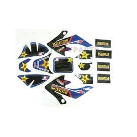 Replacement Energy Drink Style RKSTR Graphics Decals Set Kit for Dirtbikes Compatible with Honda CRF50 CRF 50 SDG SSR and their Clones