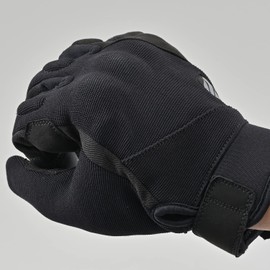 Daytona 15893 Motorcycle Gloves, Spring, Summer, Autumn, Winter, Hard Protector, Smartphone Compatible, Stretch Protective Gloves, Black, L Size