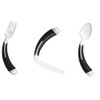 Curved Cutlery - Adult Eating Aid - Full Set of Light Weight Angled Cutlery (Left Hand, Black)