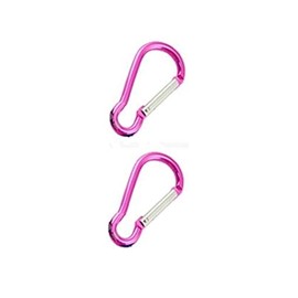 Rohans Carabiner Carabina Clip Snap Hook Clip Small Keyring Camping Sports Karabiner (Pink)