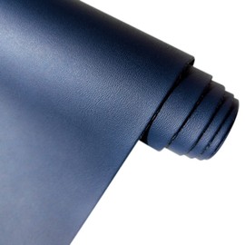 XHT 30x135cm Smooth Faux Leather Roll Soft Plain Synthetic Upholstery Crafts Fabric for DIY Cosplay Garment Jewelry Accessories (Dark Blue)