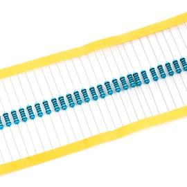 Chanzon 100pcs 1/2W (0.5W) 1K Ω ohm Metal Film Fixed Resistor 0.01 ±1% Tolerance 1KR MF Through Hole Resistors Current Limiting Rohs Certificated