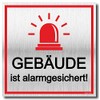 Sign Building is Alarmgesichert UV Print 12 x 12 cm