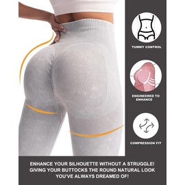 CHRLEISURE Workout Leggings Sets for Women, Gym Scrunch Butt Butt Lifting Seamless Leggings 3 Piece (Black,MS Black, Gray, 2XL)