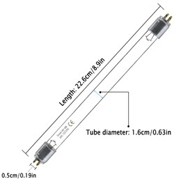 Coospider 6W UV Bulb with Ozone, Replacement T5 Bulbs, 2 - Pack, 110V